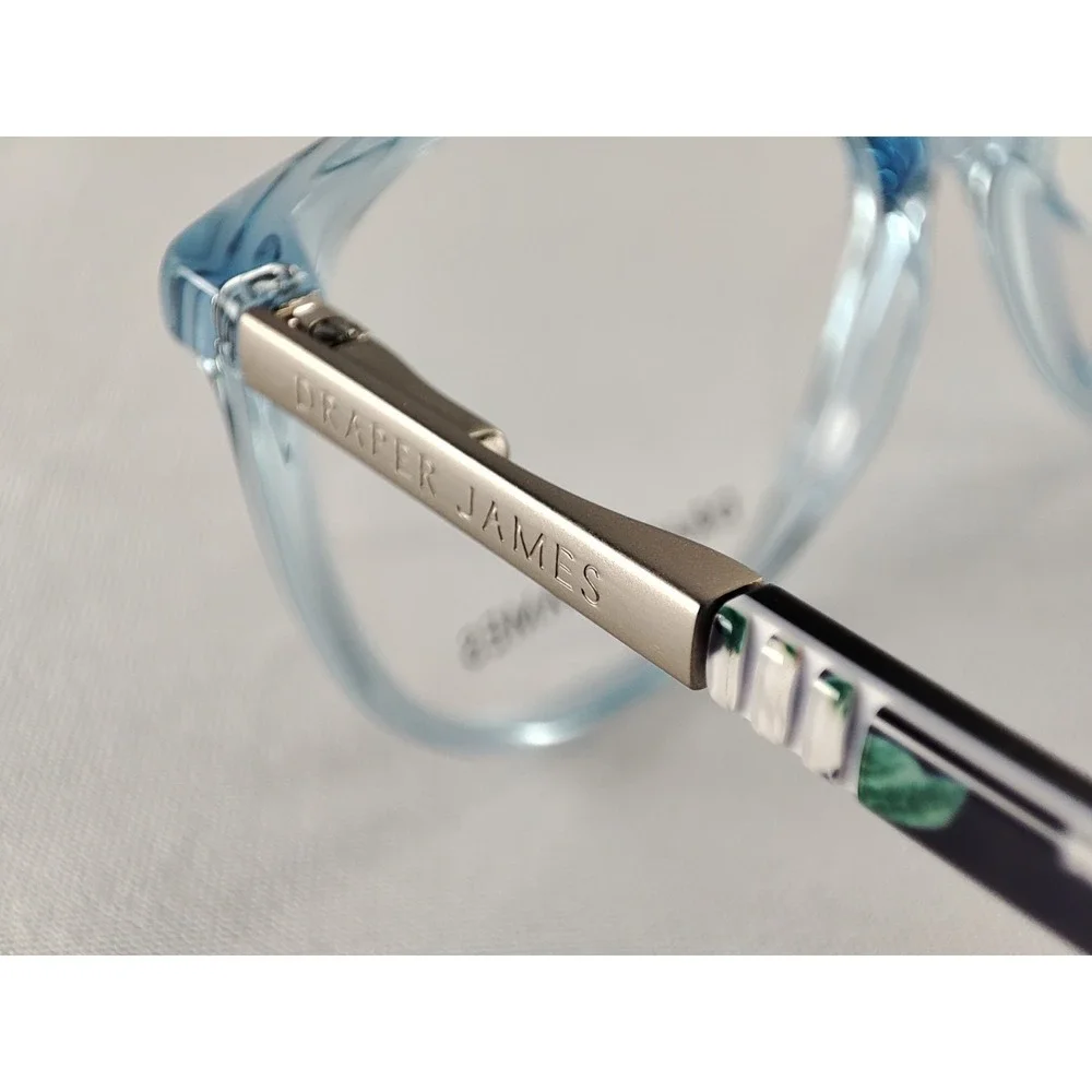Draper James‎ DJ5027 416 Blue Crystal Cat Eye Eyeglass Frames 56-16-140 NWT